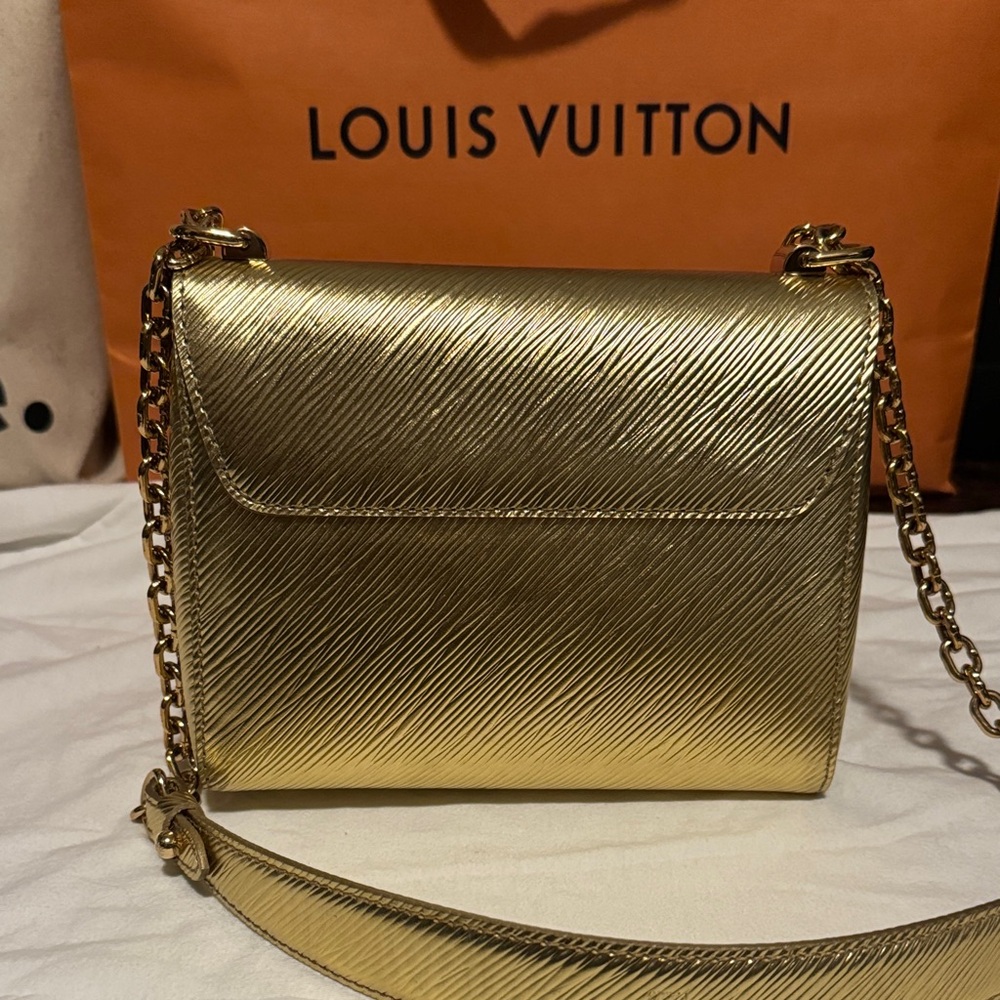 Rare Louis Vuitton Gold Epi Leather Twist Chain Shoulder Bag - Picture 3 of 5
